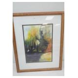Don Stadium Framed Watercolor Print 22"x 18"