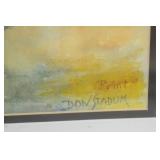 Don Stadium Framed Watercolor Print 22"x 18"