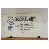 Don Stadium Framed Watercolor Print 22"x 18"