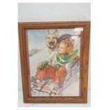 Vintage Print "Sporting Pals" by E.B. Segner 9"x11"