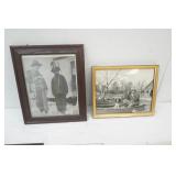 Collection of Framed Vintage Art Prints. Dogs, Vintage Photos, Frames