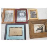 Collection of Framed Vintage Art Prints. Dogs, Vintage Photos, Frames