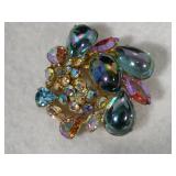 Alice Caviness Oil Slick Stone Brooch
