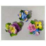 Cara China Staffordshire Bone China Floral Brooches