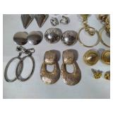 Vintage Earrings Lot #3 - Silver & Gold Tone Assortment