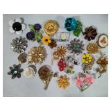 Floral Brooch Assortment