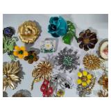 Floral Brooch Assortment
