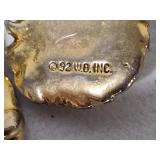 Warner Brothers 1992 Stamped Looney Toons Charm Bracelet & Disney Pooh Pin