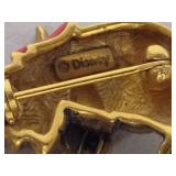 Warner Brothers 1992 Stamped Looney Toons Charm Bracelet & Disney Pooh Pin