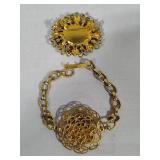 Jade Chip Bracelet & Brooch