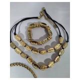 Necklace/Bracelet Gold Tone Costume Jewelry Sets