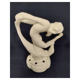 Art Deco Porcelian Scarf Dancer Flower Frogs