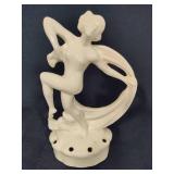 Art Deco Porcelian Scarf Dancer Flower Frogs