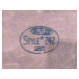 Butler Three-Tier Mirror Back Wood Shelves