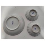 Blue & White Porcelain Trinket Dishes & Misc