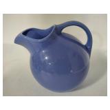 Vintage Homer Laughlin Blue Ice Lip Water Pitcher & Two Smaller Pitchers