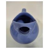 Vintage Homer Laughlin Blue Ice Lip Water Pitcher & Two Smaller Pitchers