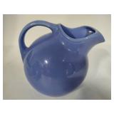 Vintage Homer Laughlin Blue Ice Lip Water Pitcher & Two Smaller Pitchers
