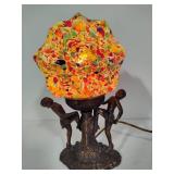 Art Deco Figural Statue Bronze Lamp - Unique Shade