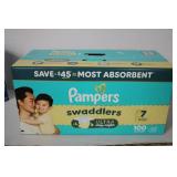 Case of Pampers swaddlers size 7 Ul...