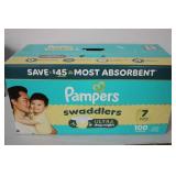 Case of Pampers swaddlers size 7 Ul...