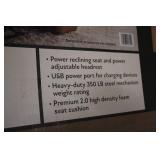 Leather Dual Power Recliner USB por...