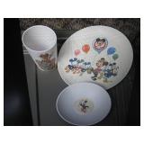 Vintage Disney plate cups and sauce...