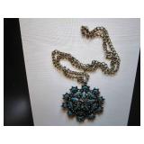 Necklace (SW faux turquoise with 24...