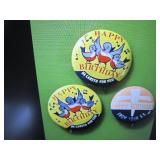 6 Christial lapel pins and 1 Tony T...