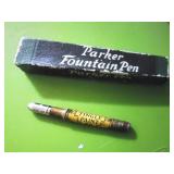 Vintage pencil and 2 Parker fontain...