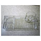 4 Sets of ribbed luncheon plates an...