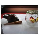 Wooden frog guiro, musical instrume...