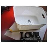 2 Bathroom totes, 2 containers with...