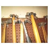 Collection of ball peen hammers, a ...