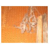 Vintage saw, traps and levels...