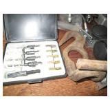 Vintage metal box with hex bolts, o...