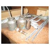 Vintage metal box with hex bolts, o...