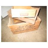 Vintage wood flats and crate...