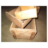 Vintage wood flats and crate...