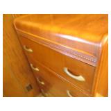 Vintage wood 4-drawer highboy dress...