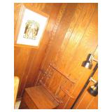 Small wood bedside table and wood s...