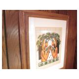 Small wood bedside table and wood s...