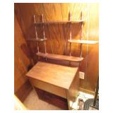 Small wood bedside table and wood s...