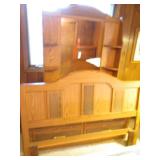 Decorative Wood headboard, metal be...