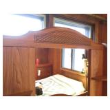 Decorative Wood headboard, metal be...