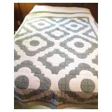 Hand stitched full/queen quilt...