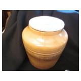 Red Wing Stoneware vase with lid...