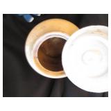 Red Wing Stoneware vase with lid...