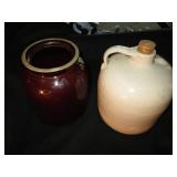 Red Wing Style crock and water jug...