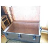 Vintage painted foorlocker Trunk wi...